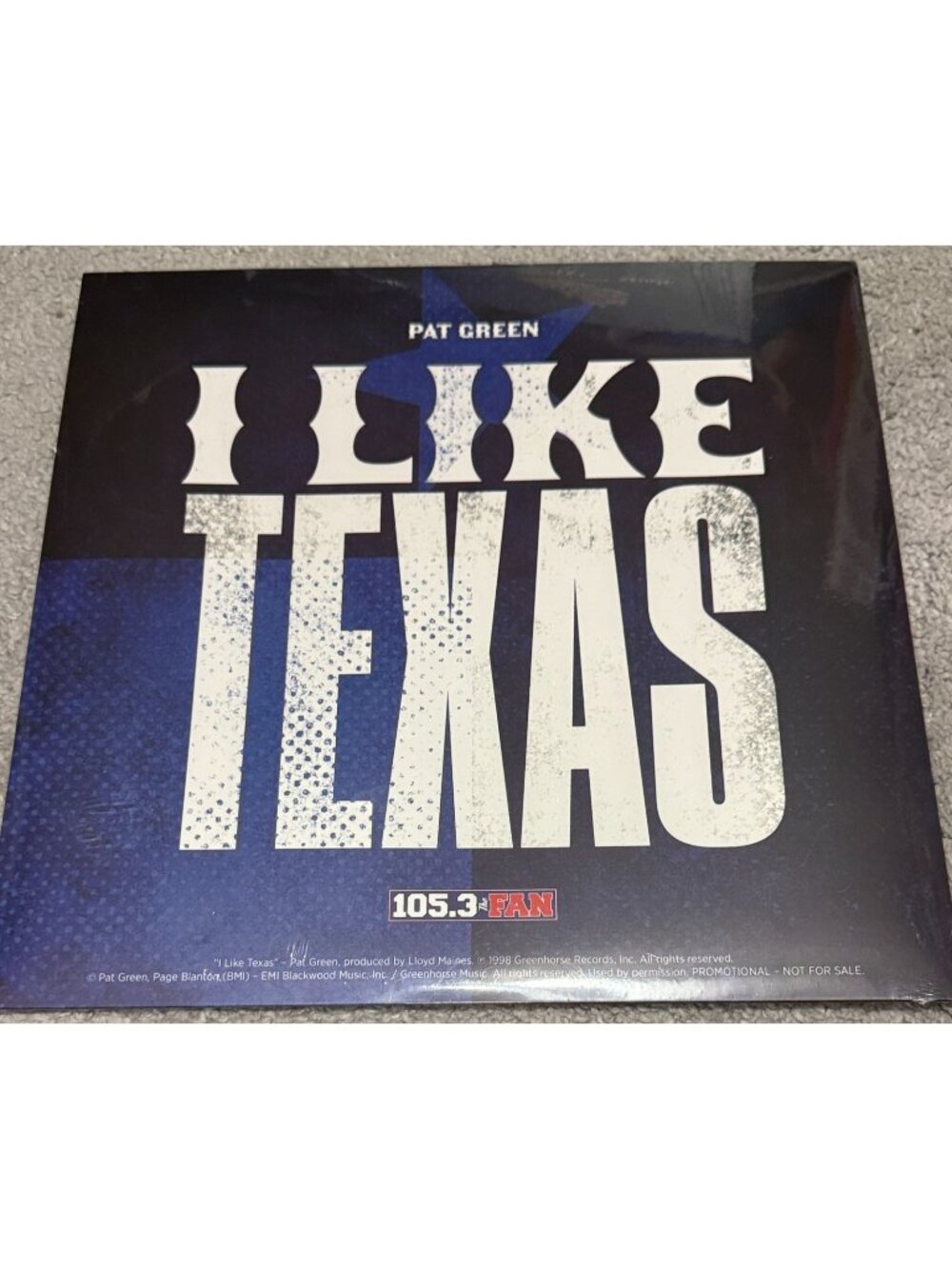 Texas Rangers "I LIKE TEXAS" Pat Green LE Vinyl Record 8/7/26 Giveaway SEALED
